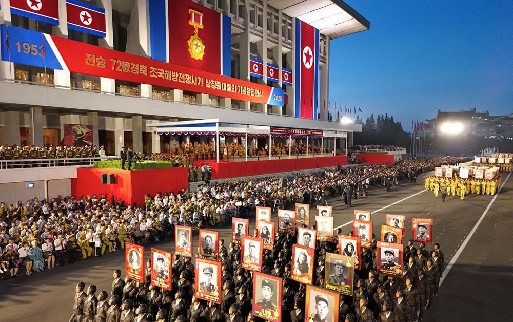 Ceremony of Commemorative March of Columns Symbolic of Units in Fatherland Liberation War Held - Image 18