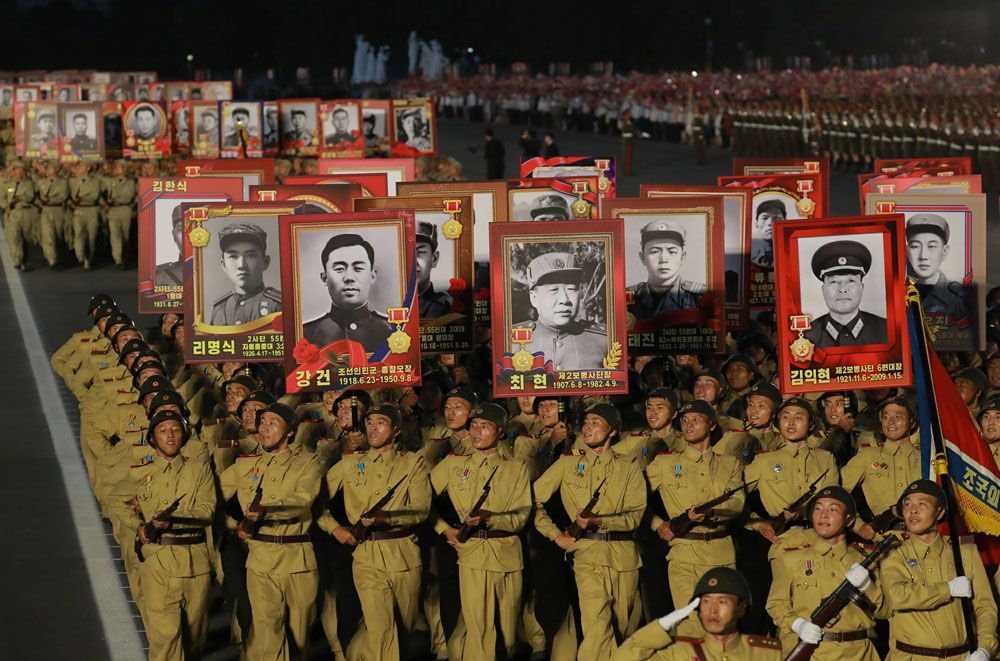 Ceremony of Commemorative March of Columns Symbolic of Units in Fatherland Liberation War Held - Image 12