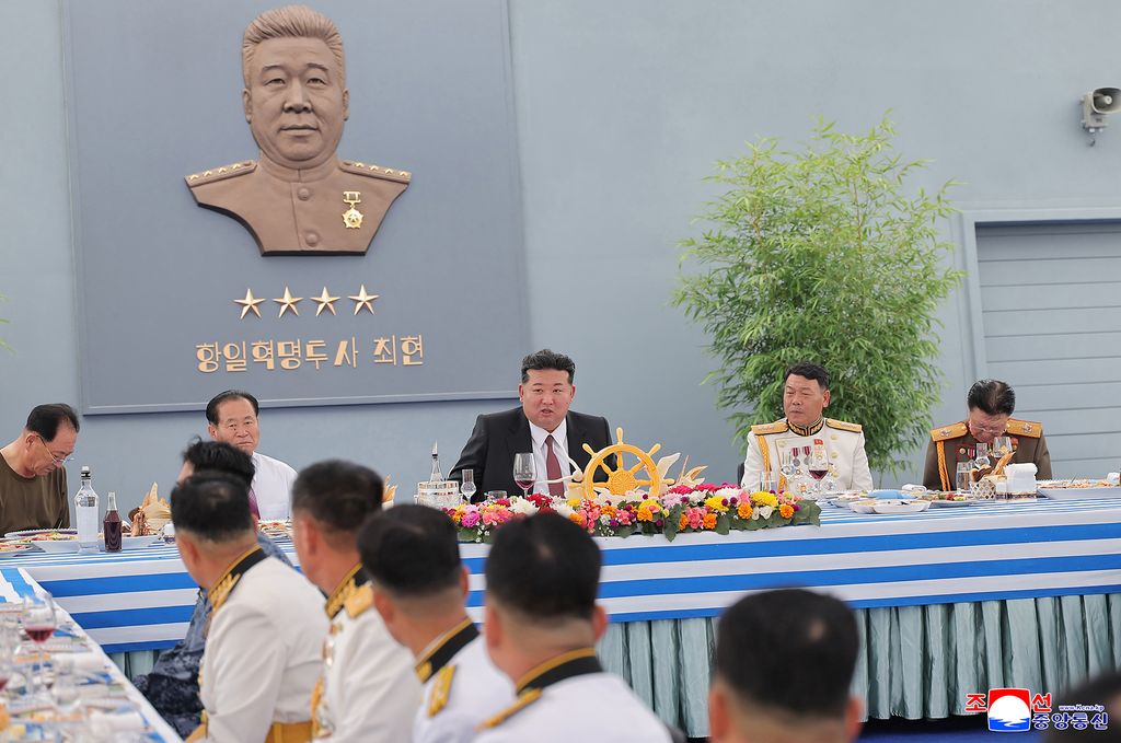 RespectedComrade Kim Jong Un visits destroyer Choe Hyon according to second-day schedule of visit to military hardware exhibition - Image 20