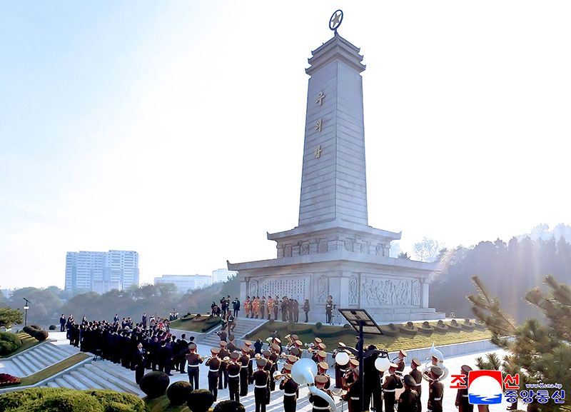Flower baskets laid before Friendship Tower and cemeteries of CPV fallen soldiers - Image 6
