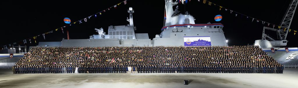 Vigorous Advance and Development of Revolution in Warship-building Industry and Modernization of Naval Forces in New Era Ceremony of Launching Destroyer of KPA Navy Takes Place with Splendour - Image 48