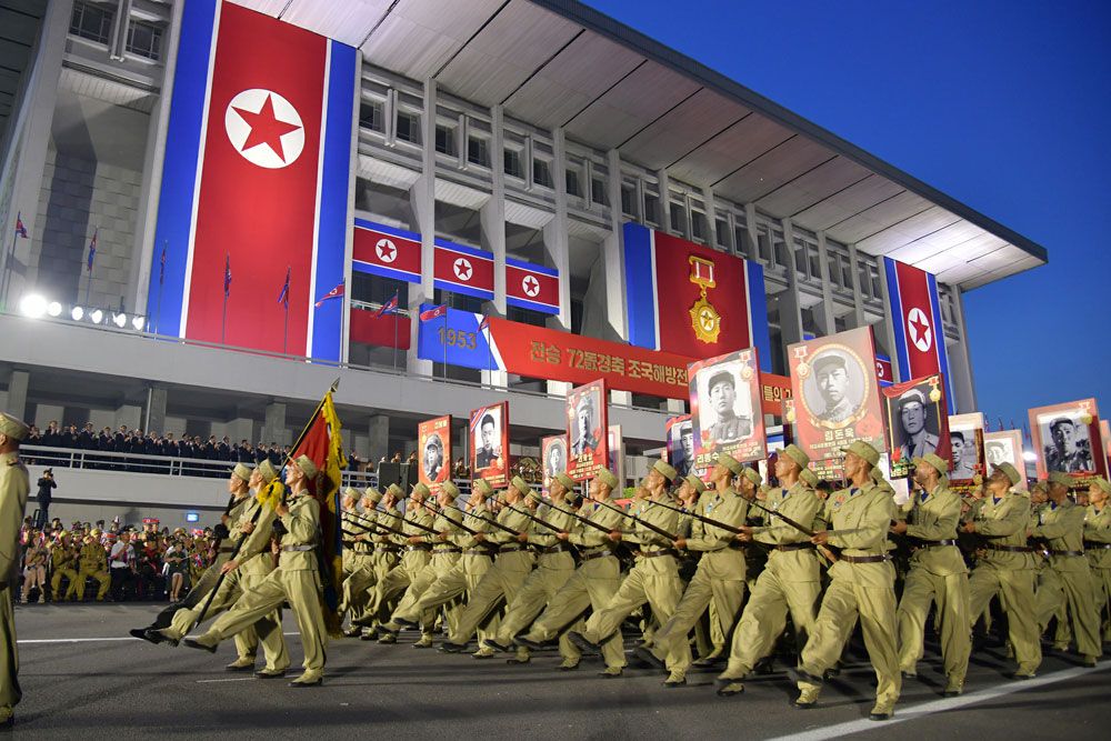Ceremony of Commemorative March of Columns Symbolic of Units in Fatherland Liberation War Held - Image 19