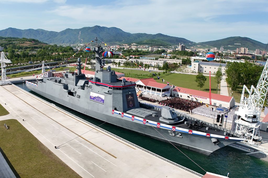 Vigorous Advance and Development of Revolution in Warship-building Industry and Modernization of Naval Forces in New Era Ceremony of Launching Destroyer of KPA Navy Takes Place with Splendour - Image 46