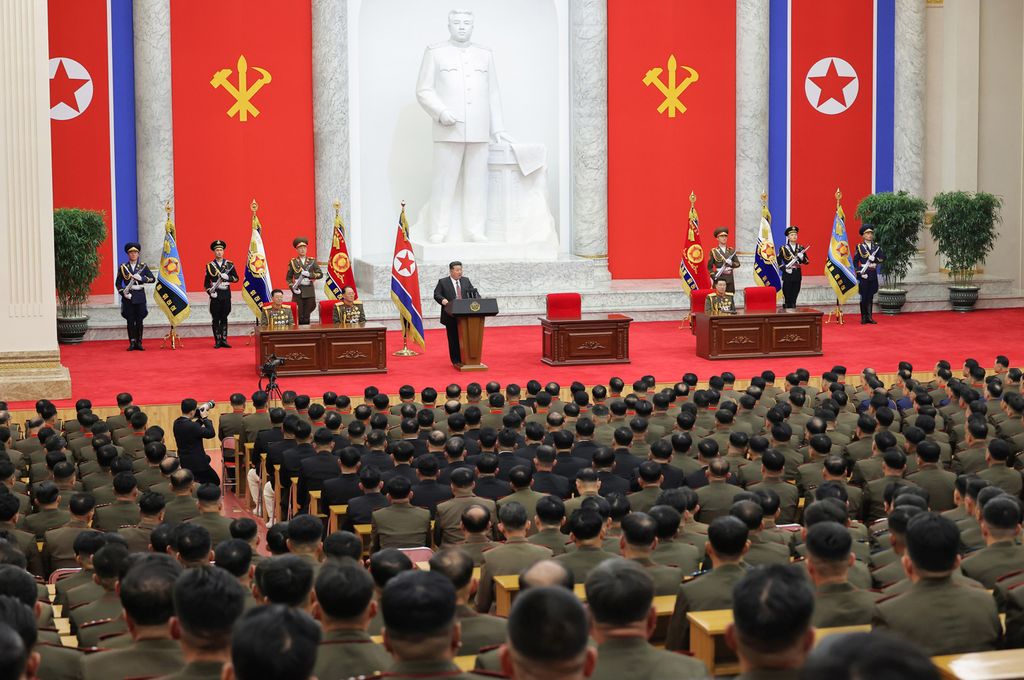 Respected Comrade Kim Jong Un Pays Congratulatory Visit to Ministry of National Defence on Day of KPA Founding - Image 19
