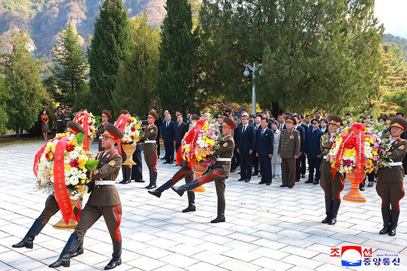 Flower baskets laid before Friendship Tower and cemeteries of CPV fallen soldiers - Image 4