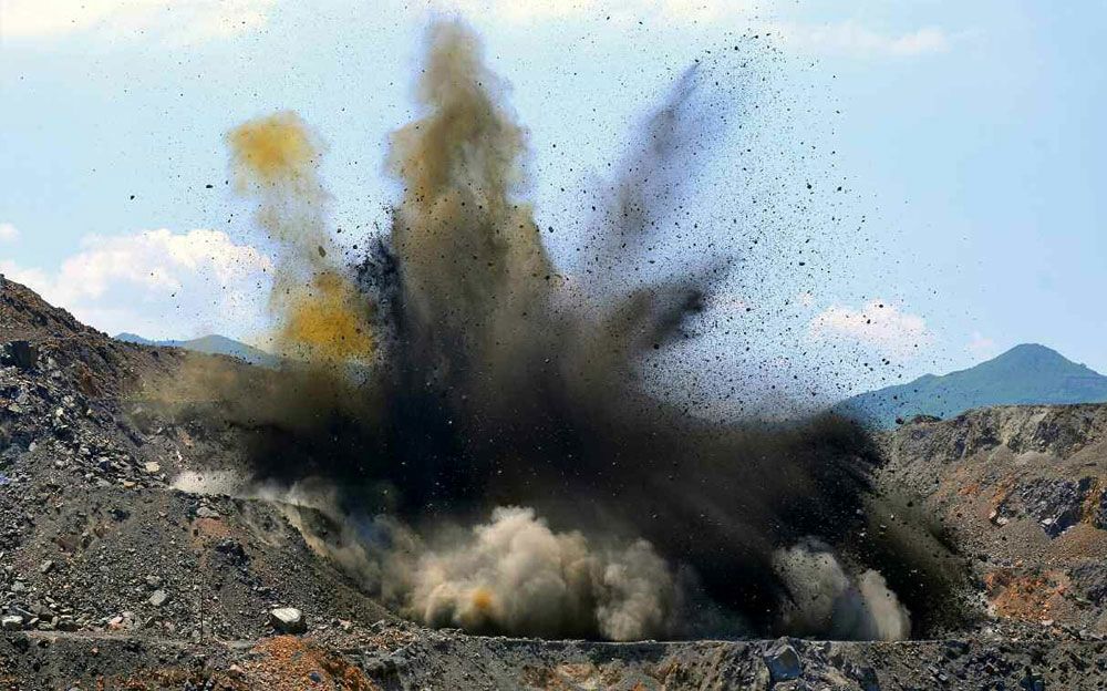 Large Blasting Carried Out in Musan Mining Complex