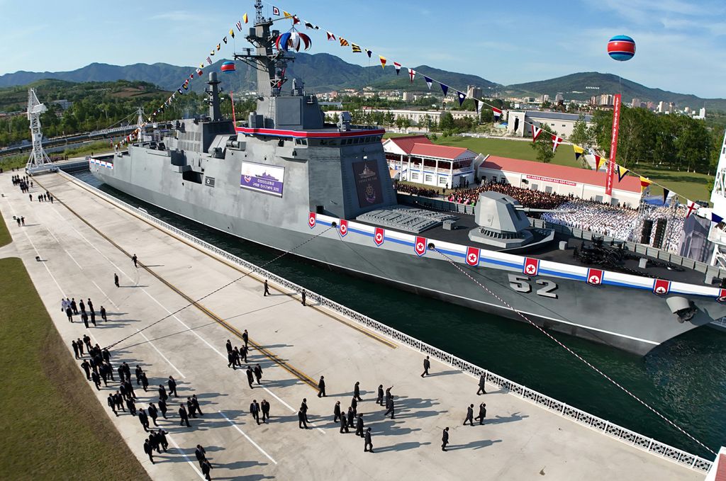 Vigorous Advance and Development of Revolution in Warship-building Industry and Modernization of Naval Forces in New Era Ceremony of Launching Destroyer of KPA Navy Takes Place with Splendour - Image 40