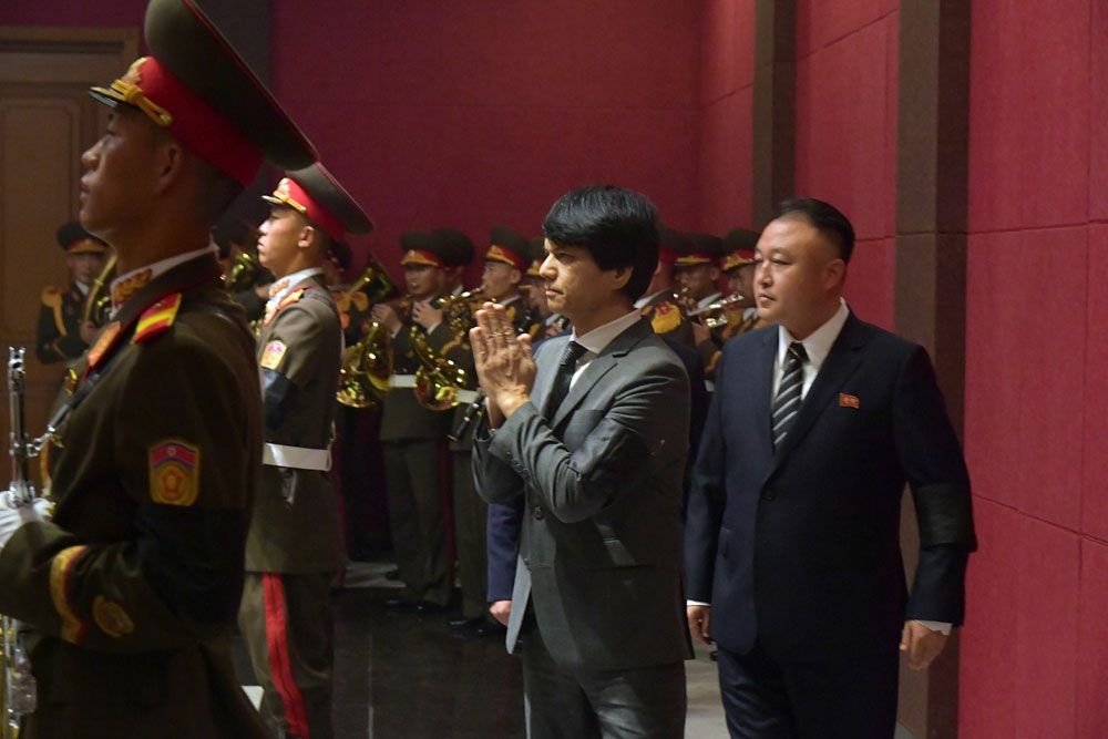 Officials of Party, Power and Armed Forces Organs, Ministries and National Agencies Visit Bier of Kim Yong Nam - Image 6