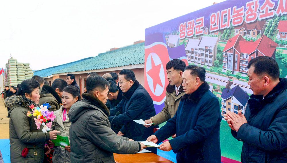 New Houses Built at Farms in South Hamgyong Province