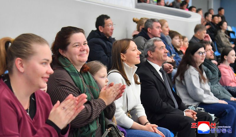 Friendly match held between ice hockey teams of DPRK and Russia - Image 6