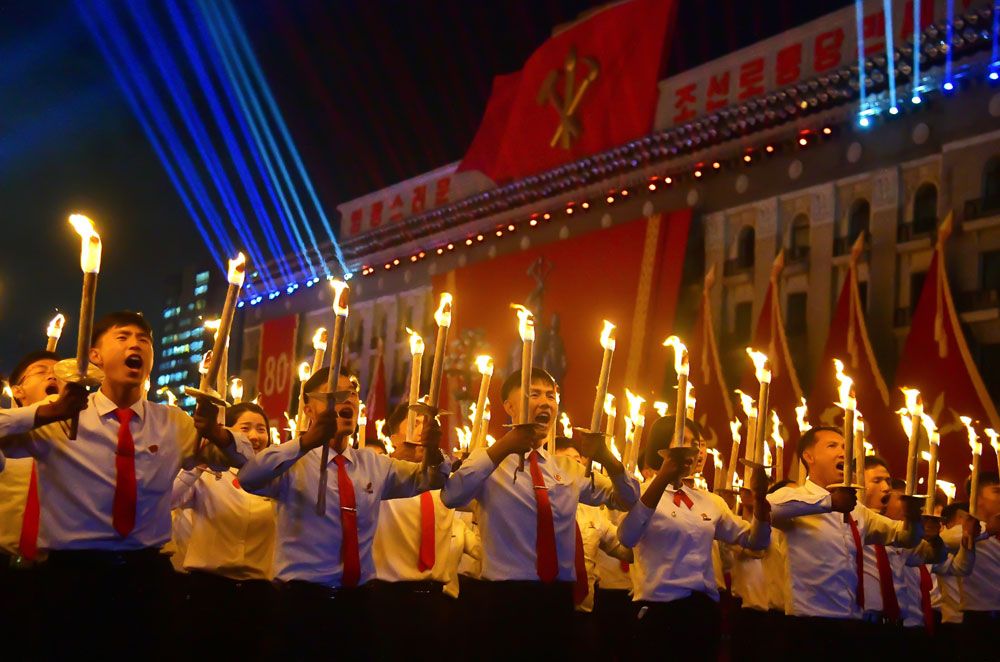 Public Procession and Torchlight Gala Take Place in DPRK - Image 38