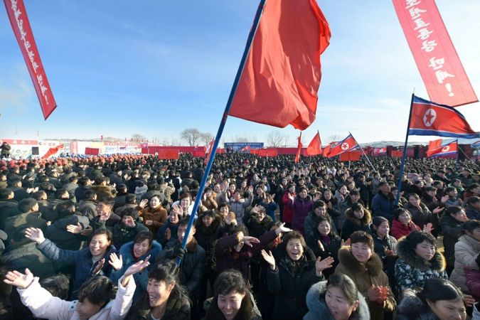 Groundbreaking Ceremony of Regional-Industry Factories and Hospital Held in Ryonggang County of DPRK