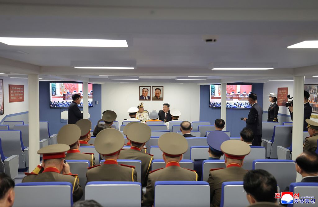 RespectedComrade Kim Jong Un visits destroyer Choe Hyon according to second-day schedule of visit to military hardware exhibition - Image 9