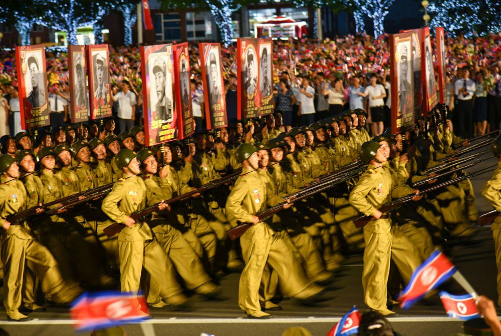 Ceremony of Commemorative March of Columns Symbolic of Units in Fatherland Liberation War Held - Image 13