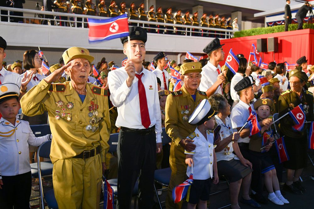 Ceremony of Commemorative March of Columns Symbolic of Units in Fatherland Liberation War Held - Image 24