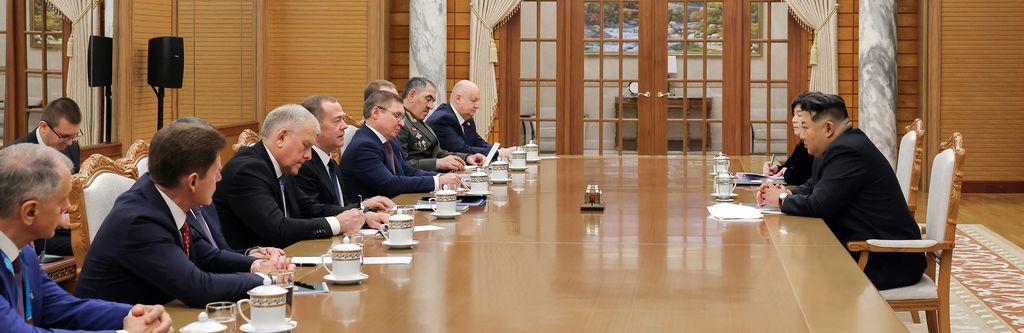 Respected Comrade Kim Jong Un Meets President of United Russia Party - Image 5