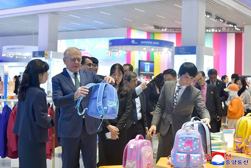 Resident foreign diplomats visit light industrial goods exhibition