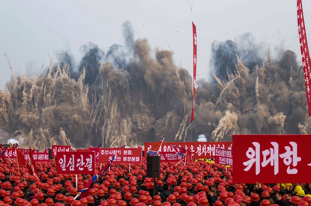 Five-Year Plan for Construction of Capital City Decided by Eighth Congress of WPK Enters Its Final StageGroundbreaking Ceremony for the Fourth-stage Project to Build 10 000 Flats in Hwasong Area Takes Place with Splendour - Image 8