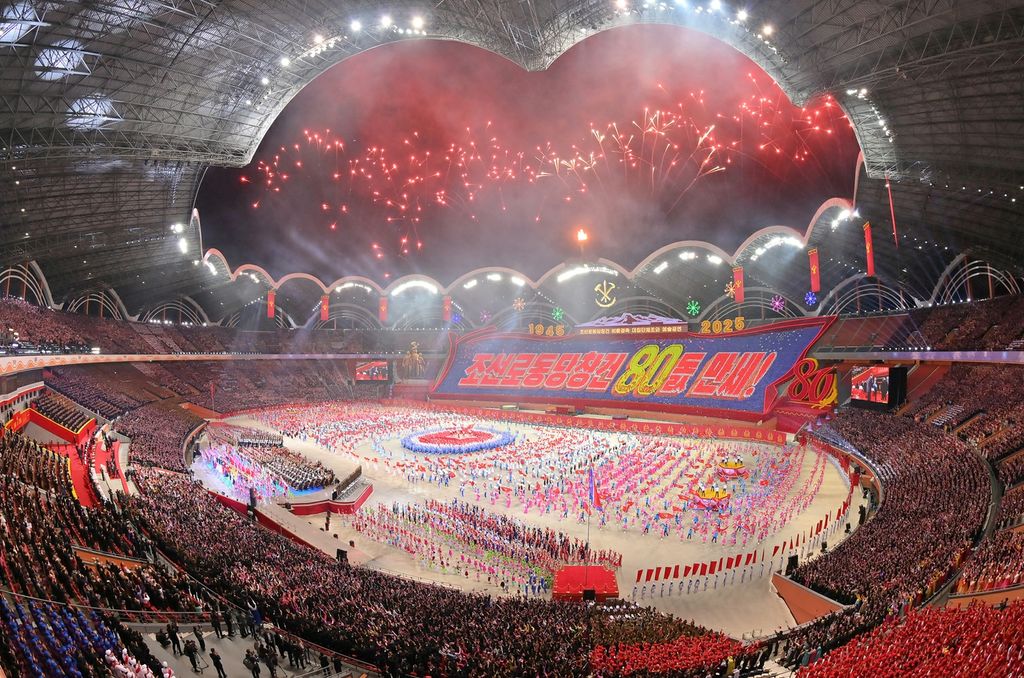 Grand Mass Gymnastics and Artistic Performance for Celebrating WPK Founding Anniversary Given in DPRK