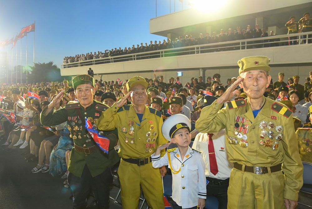 Ceremony of Commemorative March of Columns Symbolic of Units in Fatherland Liberation War Held - Image 25