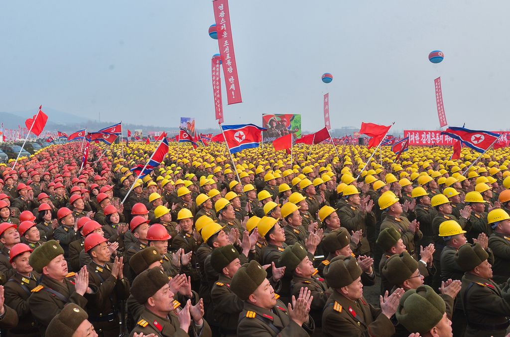 Five-Year Plan for Construction of Capital City Decided by Eighth Congress of WPK Enters Its Final StageGroundbreaking Ceremony for the Fourth-stage Project to Build 10 000 Flats in Hwasong Area Takes Place with Splendour - Image 20