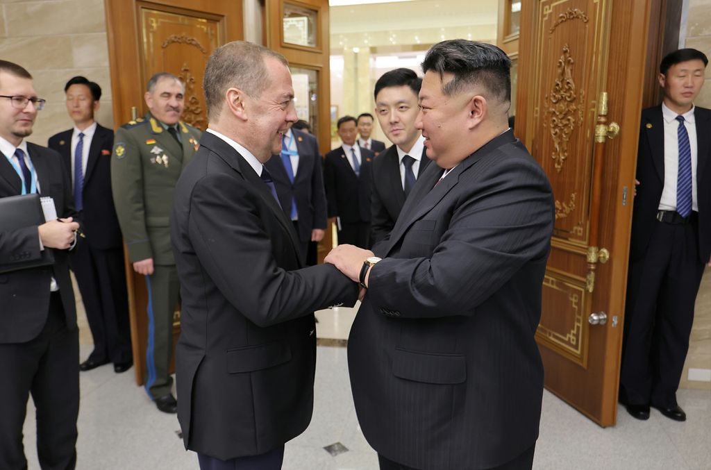 Respected Comrade Kim Jong Un Meets President of United Russia Party - Image 9