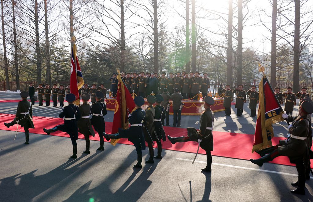 Respected Comrade Kim Jong Un Pays Congratulatory Visit to Ministry of National Defence on Day of KPA Founding - Image 10