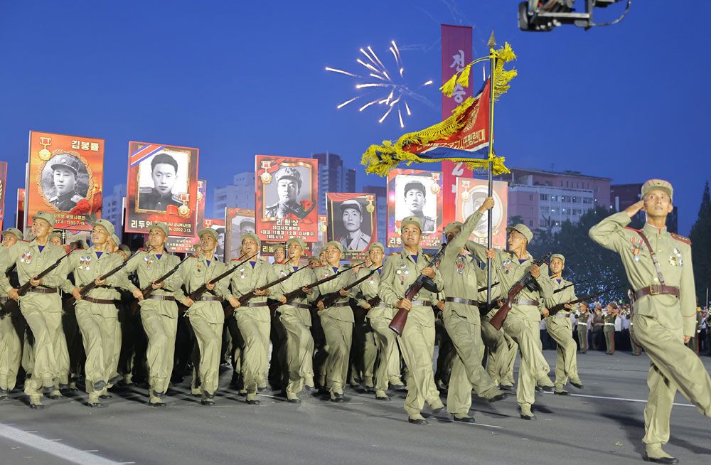 Ceremony of Commemorative March of Columns Symbolic of Units in Fatherland Liberation War Held - Image 17