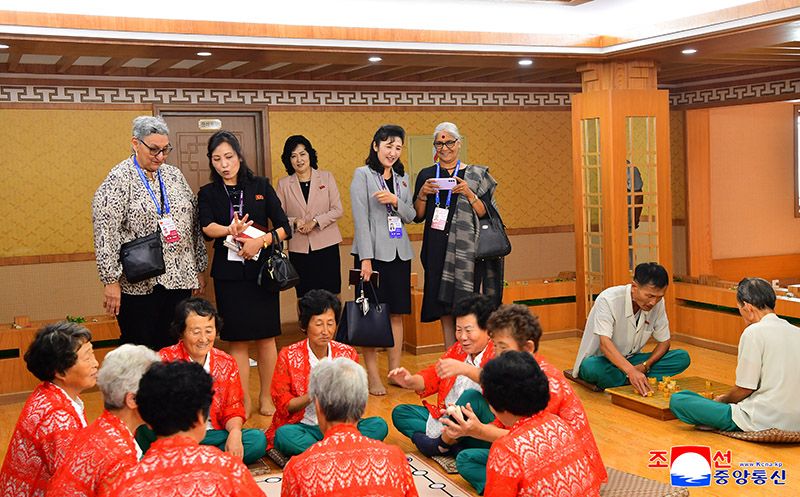 Chairwoman of Women's International Democratic Federation tours different places in Pyongyang - Image 7