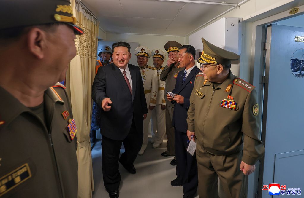 RespectedComrade Kim Jong Un visits destroyer Choe Hyon according to second-day schedule of visit to military hardware exhibition - Image 26