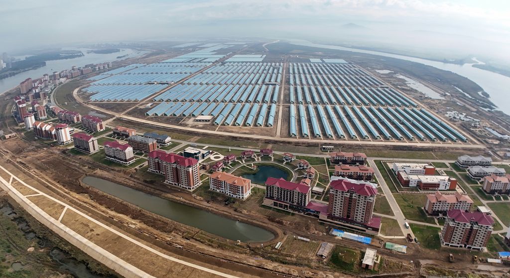 Respected Comrade Kim Jong Un Guides Construction of Sinuiju Combined Greenhouse Farm Again - Image 7