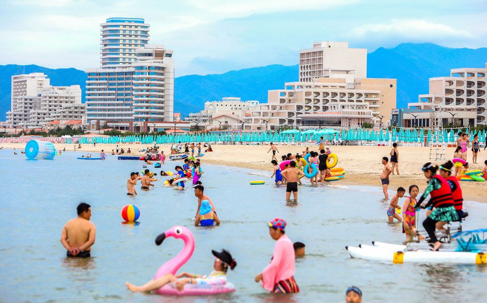 KCNA Report on Completion of Coastal Tourist Resort in Myongsasimni of Kalma Peninsula - Image 19