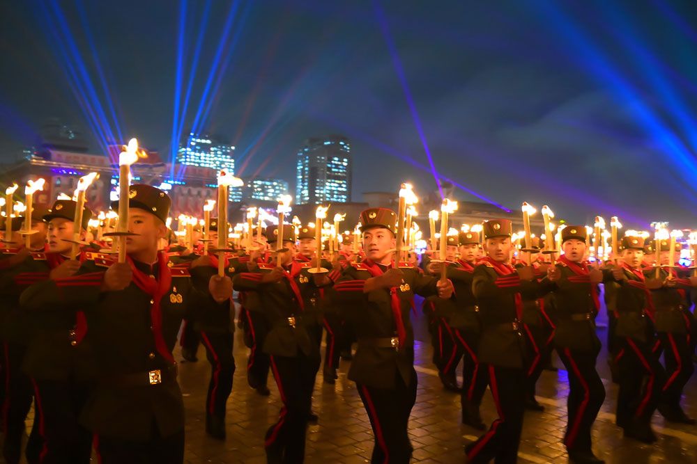Public Procession and Torchlight Gala Take Place in DPRK - Image 48
