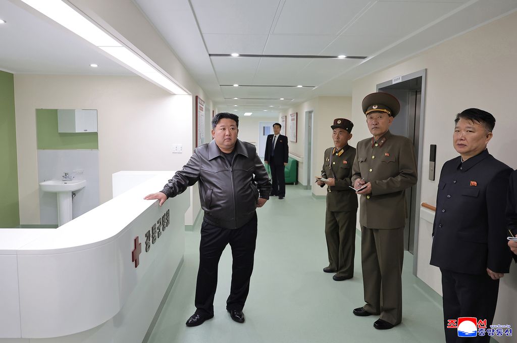 RespectedComrade Kim Jong Un visits Kangdong County Hospital nearing completion