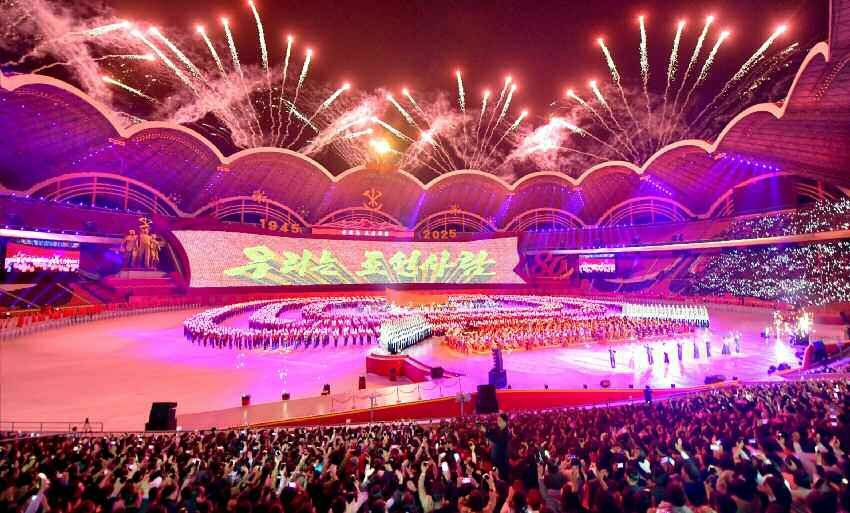 Grand Mass Gymnastics and Artistic Performance for Celebrating WPK Founding Anniversary Given in DPRK Every Day