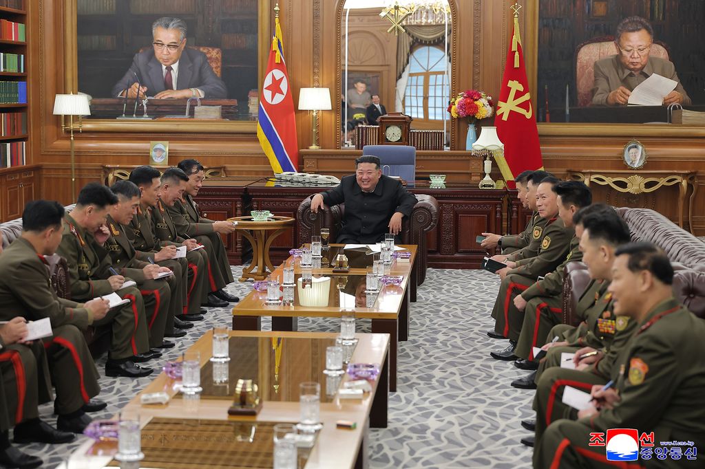 RespectedComrade Kim Jong Un meets leading commanding officers of overseas operation unit of KPA - Image 3