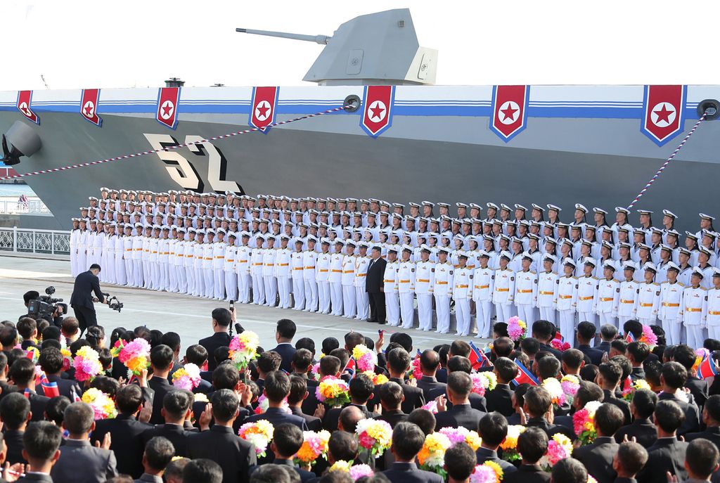 Vigorous Advance and Development of Revolution in Warship-building Industry and Modernization of Naval Forces in New Era Ceremony of Launching Destroyer of KPA Navy Takes Place with Splendour - Image 33