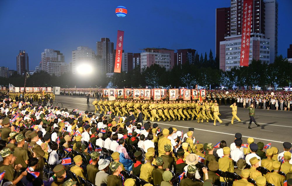 Ceremony of Commemorative March of Columns Symbolic of Units in Fatherland Liberation War Held - Image 20