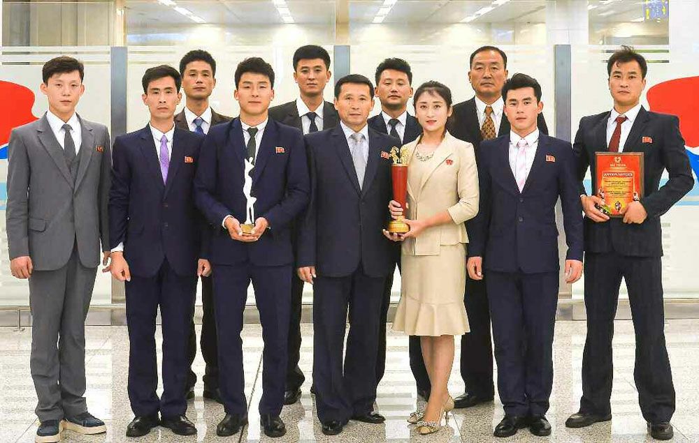 DPRK Acrobats Return Home