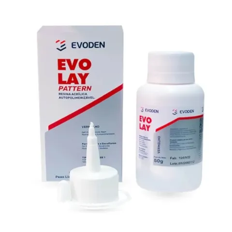 Resina Acrílica Evolay Pattern Pó Vermelha com 50g - Evoden