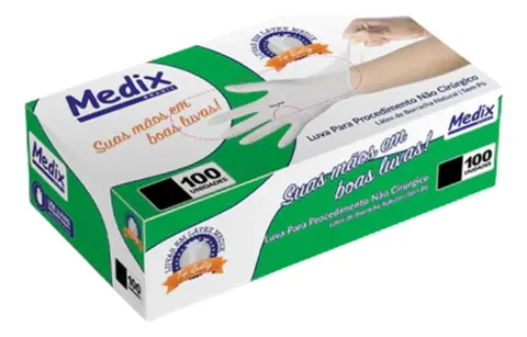 Luva de Látex Sem Pó - Medix