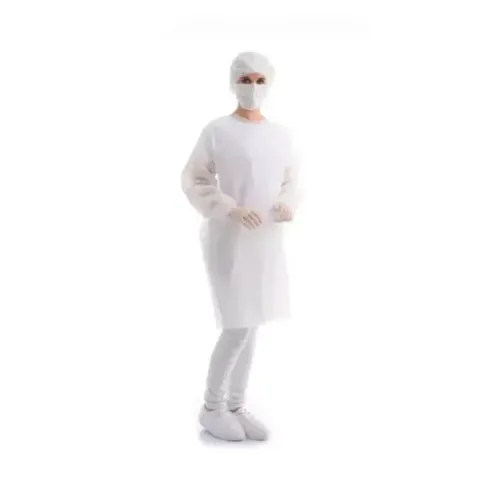 Avental Manga Longa Branco GR30
