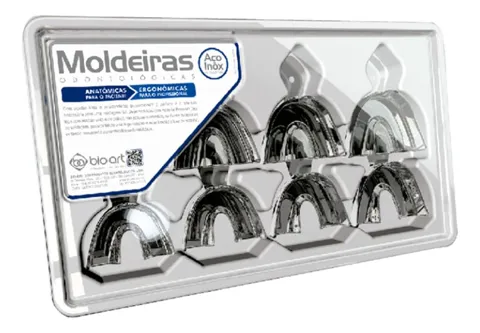 Moldeira Lisa Aço Inox Auto Brilho 8pc - Bio-Art