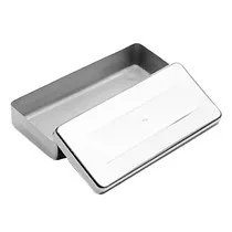 Estojo Inox Liso para Esterilização 18x8x3cm Millenium- Fava