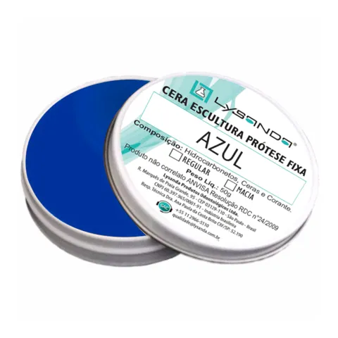 Cera para Escultura e Prótese Fixa Macia Azul - Lysanda