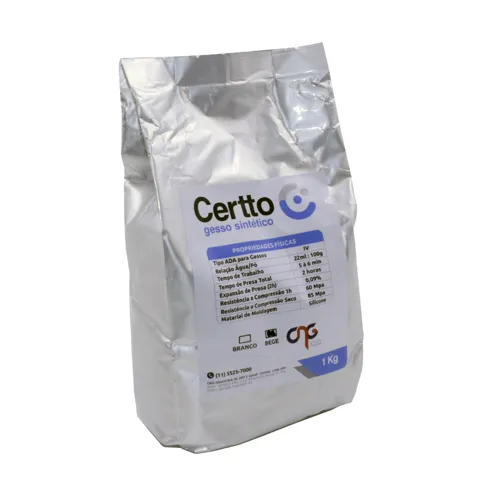 Gesso Pedra Certto Tipo IV Bege 01 kg