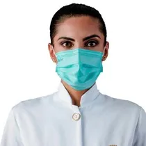 Máscara Descartável Antiviral Tripla Verde - Sp Protection