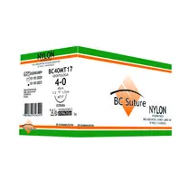 Fio de Sutura Nylon 4-0 1/2 1,7cm - 45cm - BC Suture