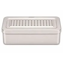 Estojo de Inox Perfurado 35x16x8cm - Golgran