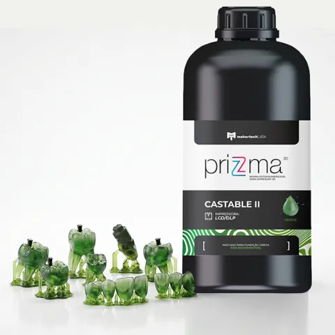 Resina Impressão 3d Prizma Castable II 250g Cor Verde LCD/DLP